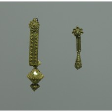 Gold pendant, pyramid, flower-like solar symbol